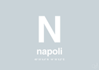 plakat: byplakat napoli med koordinater - light drizzle-Byer-A1two3