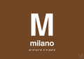 plakat: byplakat milano med koordinater - dark brown-Byer-A1two3