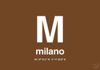 plakat: byplakat milano med koordinater - dark brown-Byer-A1two3