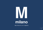 plakat: byplakat milano med koordinater - lapis blue-Byer-A1two3