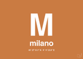 plakat: byplakat milano med koordinater - rumba orange-Byer-A1two3