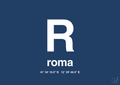 plakat: byplakat rom med koordinater - lapis blue-Byer-A1two3