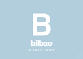 plakat: byplakat bilbao med koordinater - heavenly blue-Byer-A1two3