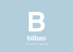 plakat: byplakat bilbao med koordinater - heavenly blue-Byer-A1two3