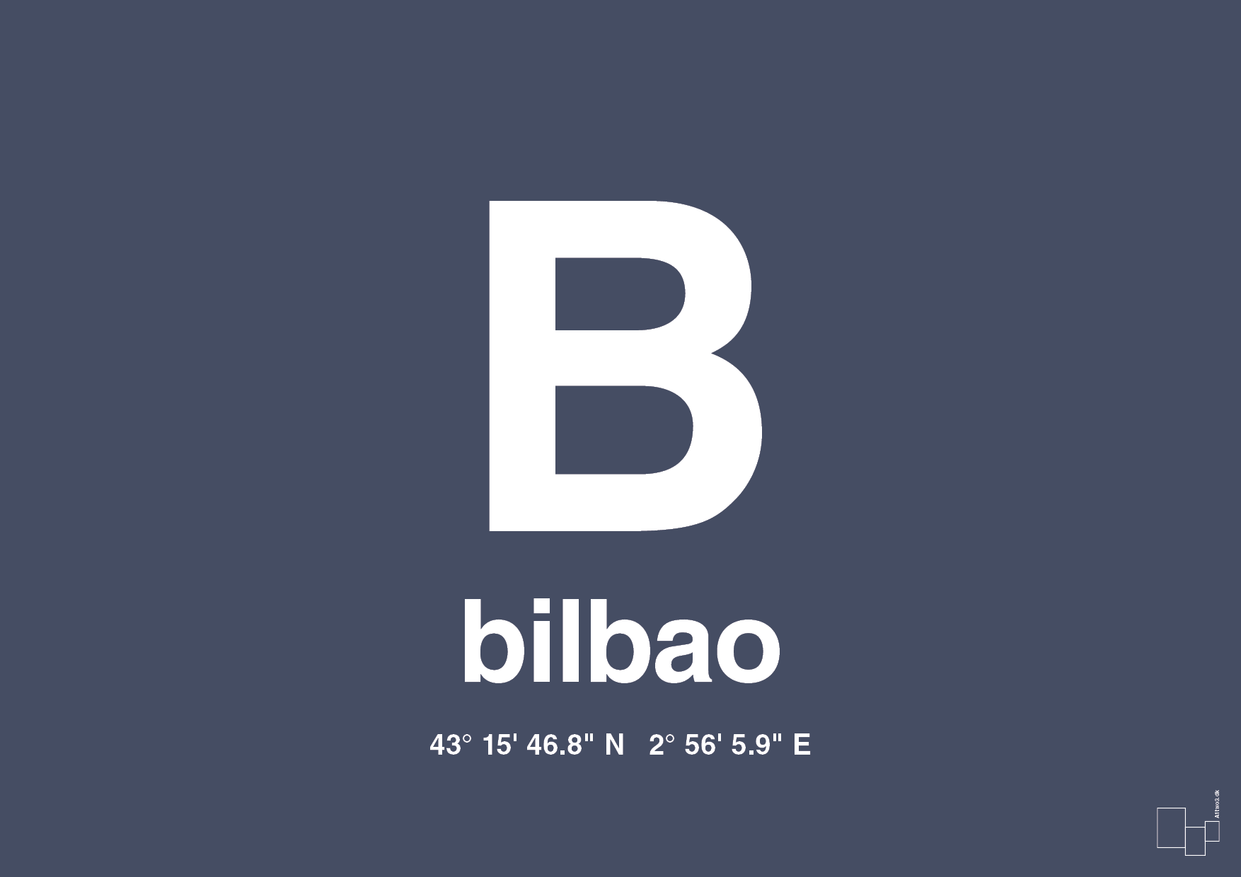 Byplakat bilbao med koordinater - petrol-Byer-A1two3