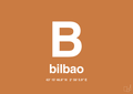plakat: byplakat bilbao med koordinater - rumba orange-Byer-A1two3