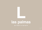 plakat: byplakat las palmas de gran canaria med koordinater - creamy mushroom-Byer-A1two3