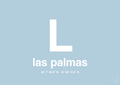 plakat: byplakat las palmas de gran canaria med koordinater - heavenly blue-Byer-A1two3