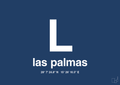 plakat: byplakat las palmas de gran canaria med koordinater - lapis blue-Byer-A1two3