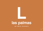 plakat: byplakat las palmas de gran canaria med koordinater - rumba orange-Byer-A1two3