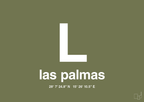 plakat: byplakat las palmas de gran canaria med koordinater - secret meadow-Byer-A1two3