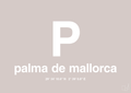 plakat: byplakat palma de mallorca med koordinater - broken beige-Byer-A1two3