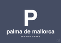 Byplakat palma de mallorca med koordinater - petrol-Byer-A1two3