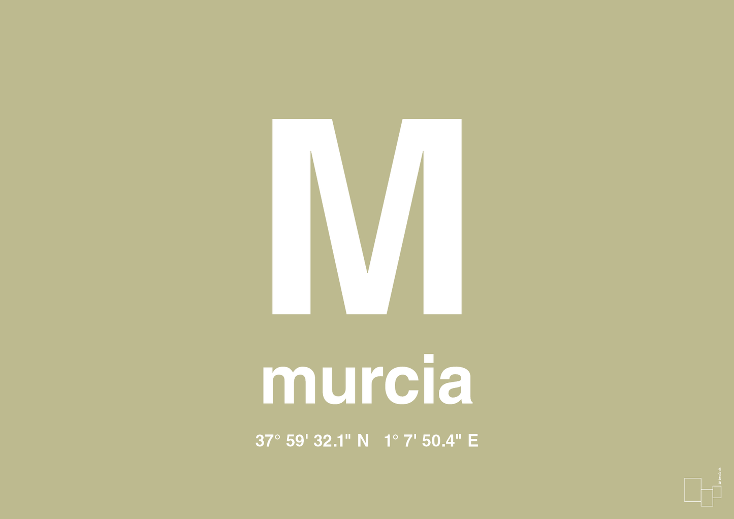 plakat: byplakat murcia med koordinater - back to nature-Byer-A1two3