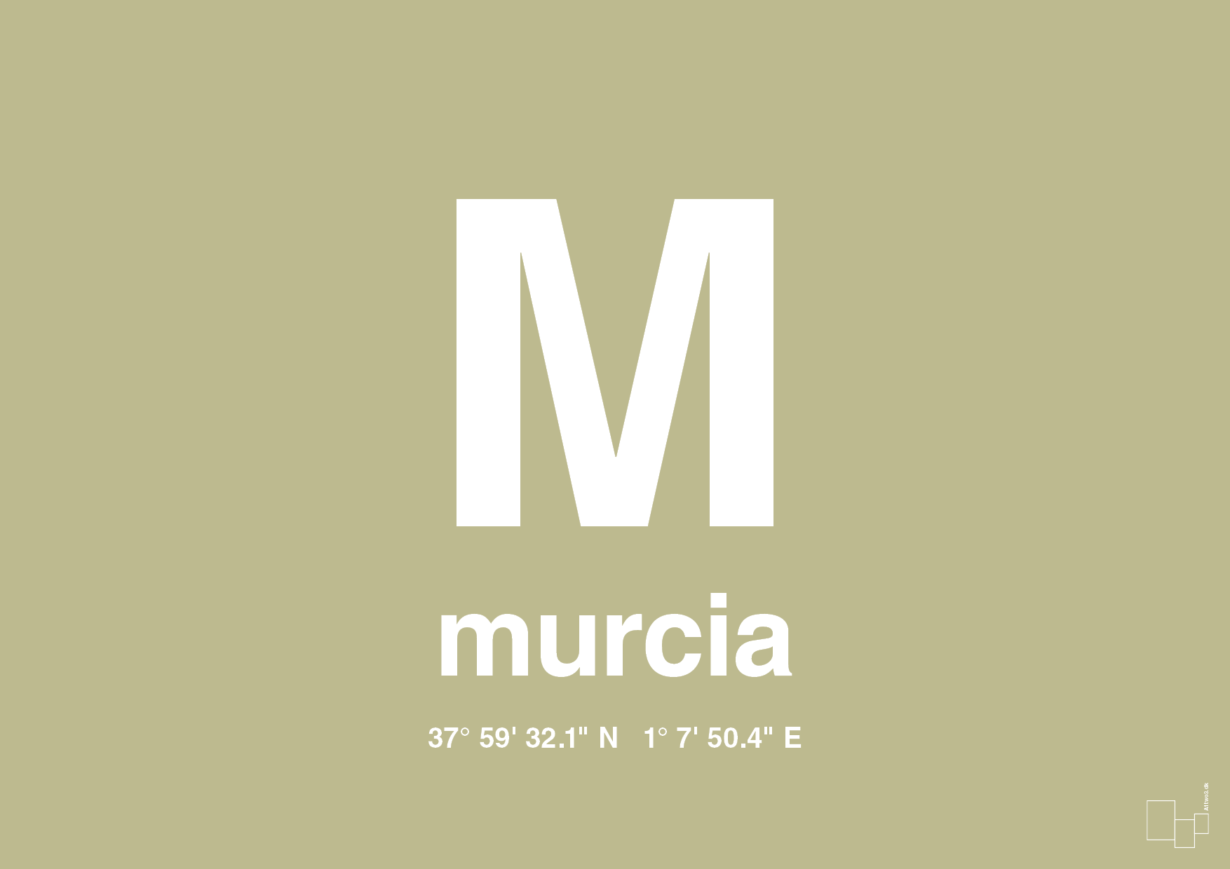 plakat: byplakat murcia med koordinater - back to nature-Byer-A1two3
