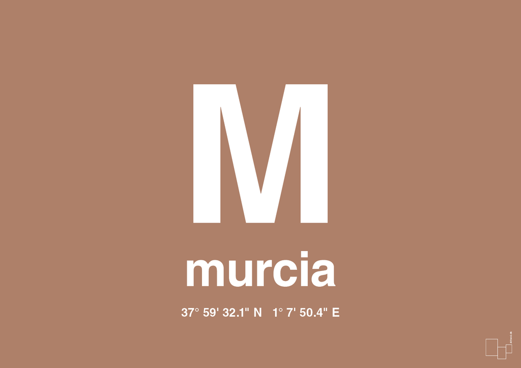 plakat: byplakat murcia med koordinater - cider spice-Byer-A1two3