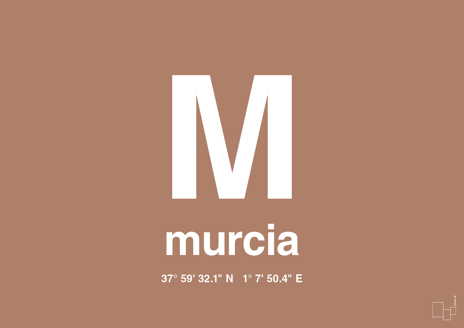 plakat: byplakat murcia med koordinater - cider spice-Byer-A1two3