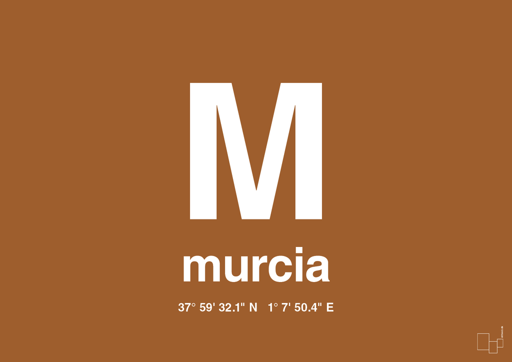 plakat: byplakat murcia med koordinater - cognac-Byer-A1two3