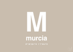plakat: byplakat murcia med koordinater - creamy mushroom-Byer-A1two3