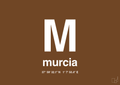 plakat: byplakat murcia med koordinater - dark brown-Byer-A1two3