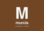 plakat: byplakat murcia med koordinater - dark brown-Byer-A1two3