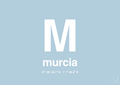plakat: byplakat murcia med koordinater - heavenly blue-Byer-A1two3