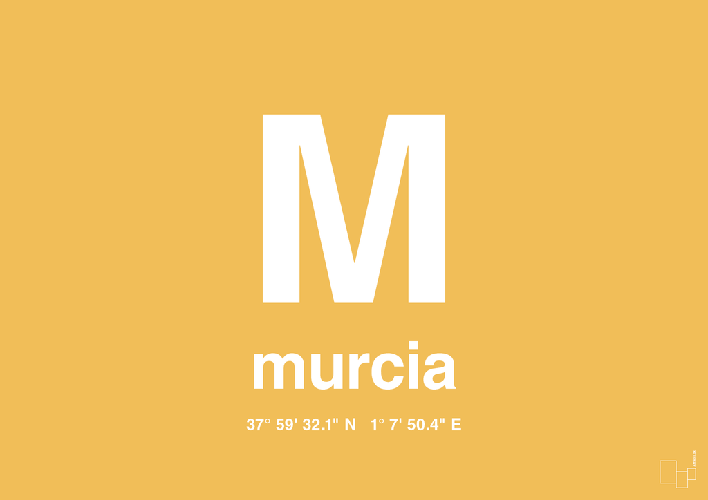 plakat: byplakat murcia med koordinater - honeycomb-Byer-A1two3