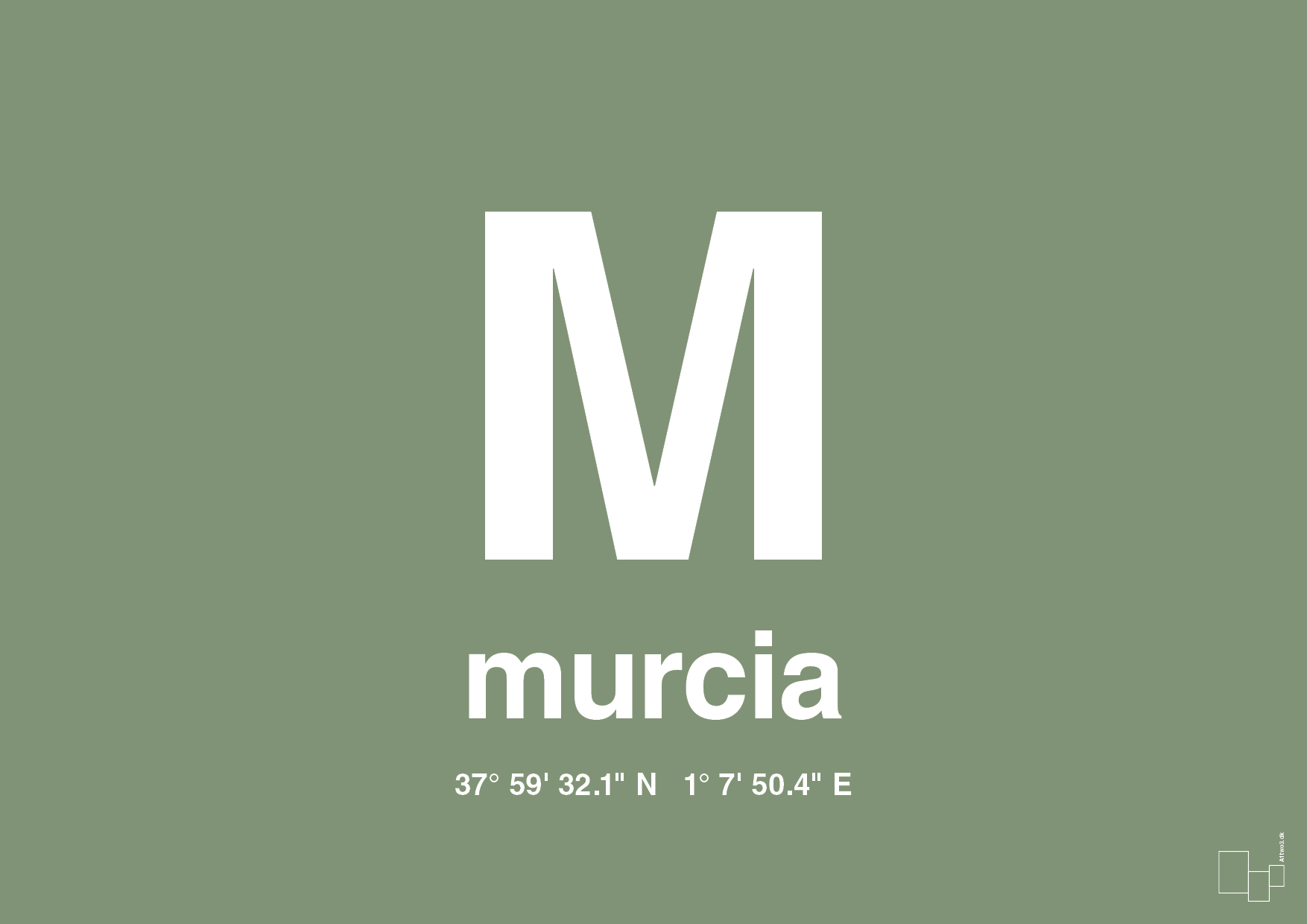plakat: byplakat murcia med koordinater - jade-Byer-A1two3