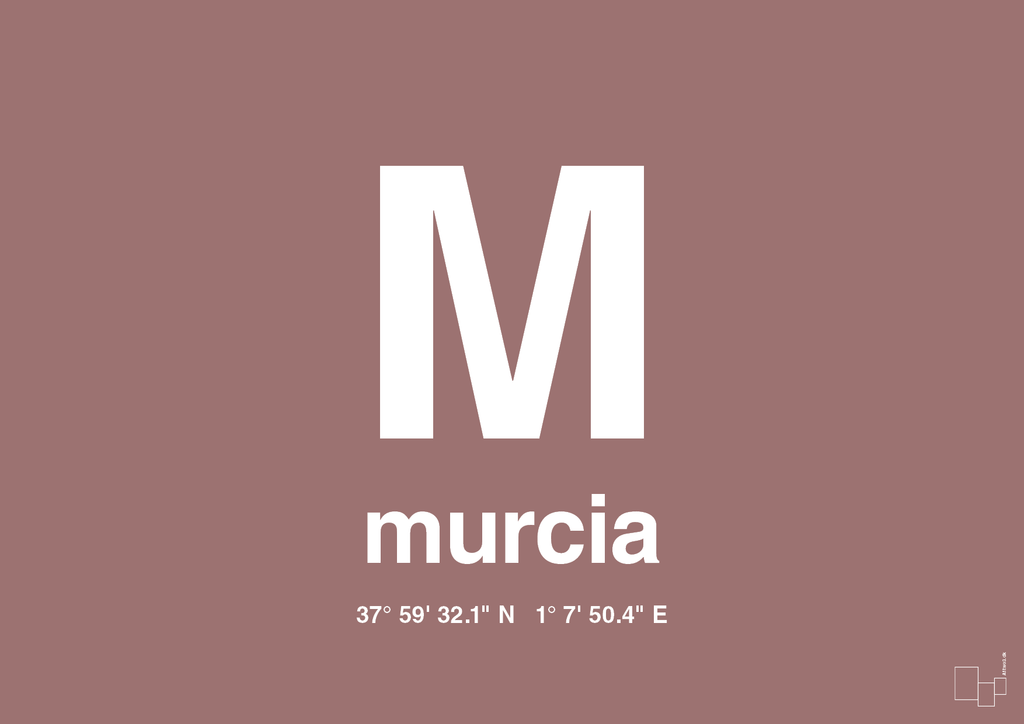 plakat: byplakat murcia med koordinater - plum-Byer-A1two3