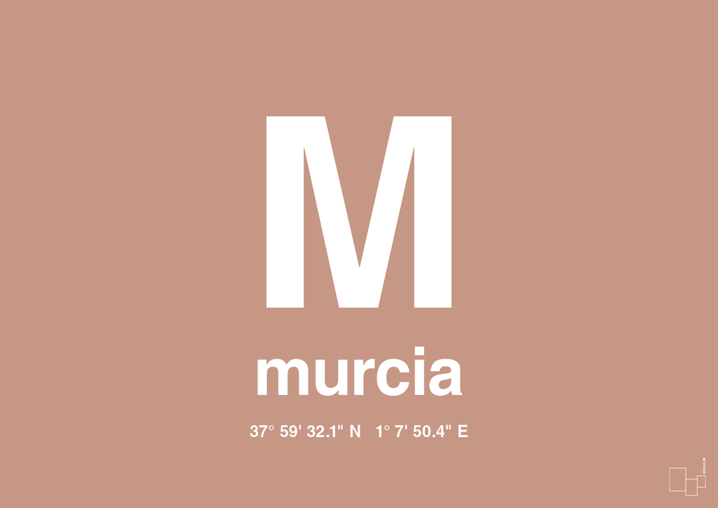plakat: byplakat murcia med koordinater - powder-Byer-A1two3