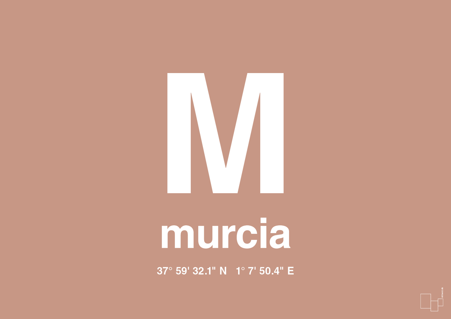 plakat: byplakat murcia med koordinater - powder-Byer-A1two3
