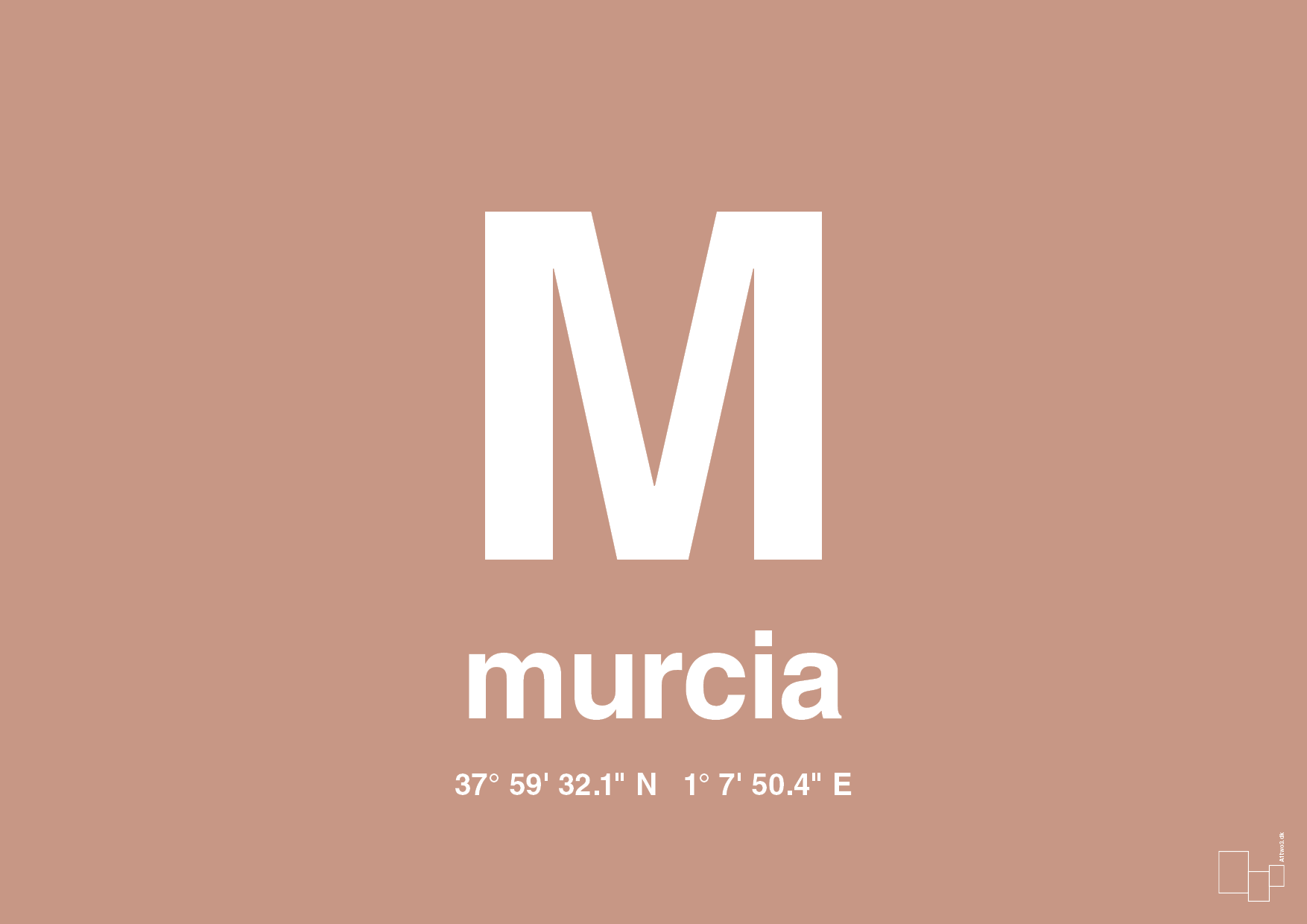 plakat: byplakat murcia med koordinater - powder-Byer-A1two3