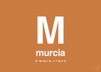 plakat: byplakat murcia med koordinater - rumba orange-Byer-A1two3