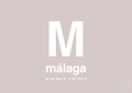 plakat: byplakat málaga med koordinater - broken beige-Byer-A1two3