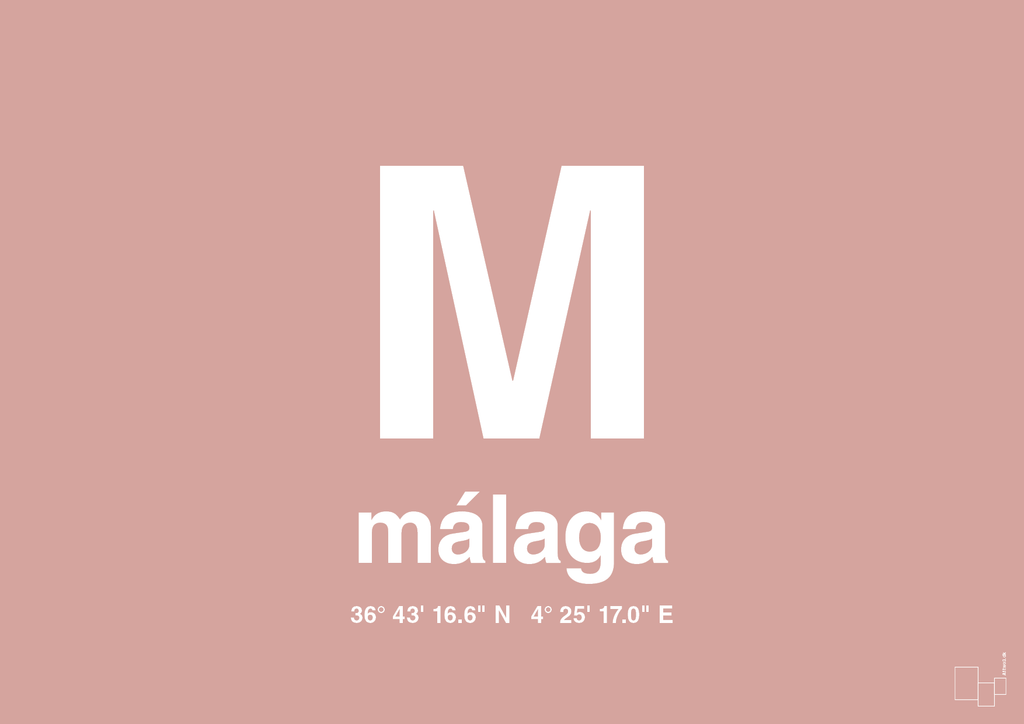 plakat: byplakat málaga med koordinater - bubble shell-Byer-A1two3