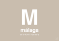 plakat: byplakat málaga med koordinater - creamy mushroom-Byer-A1two3