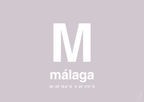 plakat: byplakat málaga med koordinater - dusty lilac-Byer-A1two3