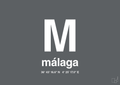 plakat: byplakat málaga med koordinater - graphic charcoal-Byer-A1two3