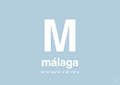 plakat: byplakat málaga med koordinater - heavenly blue-Byer-A1two3