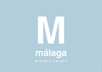 plakat: byplakat málaga med koordinater - heavenly blue-Byer-A1two3