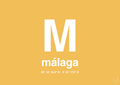 plakat: byplakat málaga med koordinater - honeycomb-Byer-A1two3