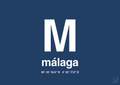 plakat: byplakat málaga med koordinater - lapis blue-Byer-A1two3