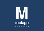 plakat: byplakat málaga med koordinater - lapis blue-Byer-A1two3