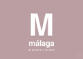 plakat: byplakat málaga med koordinater - light rose-Byer-A1two3