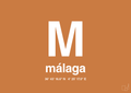 plakat: byplakat málaga med koordinater - rumba orange-Byer-A1two3
