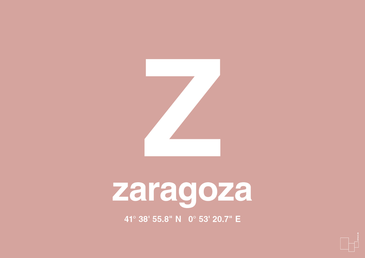 plakat: byplakat zaragoza med koordinater - bubble shell-Byer-A1two3