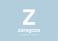 plakat: byplakat zaragoza med koordinater - heavenly blue-Byer-A1two3