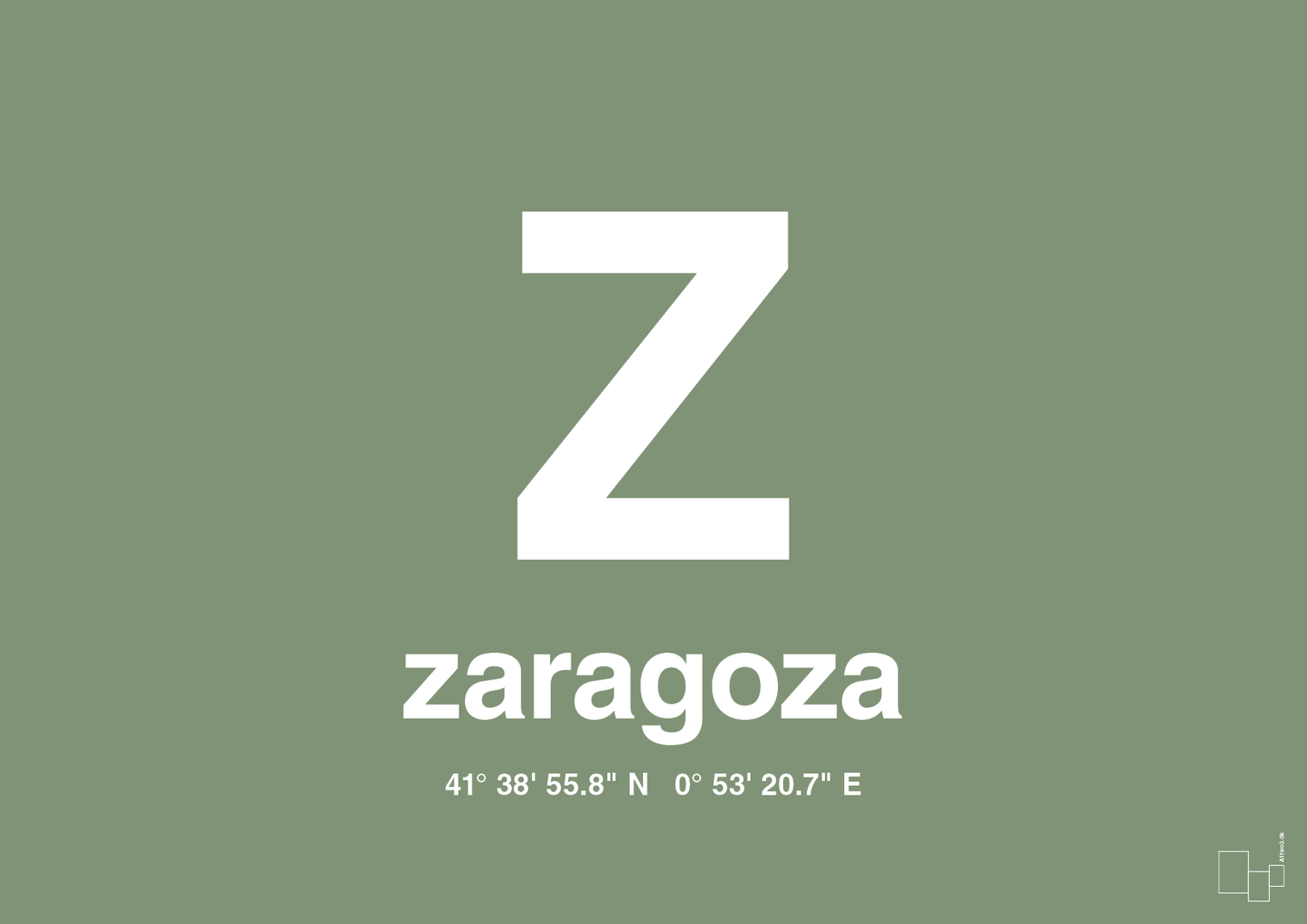 plakat: byplakat zaragoza med koordinater - jade-Byer-A1two3