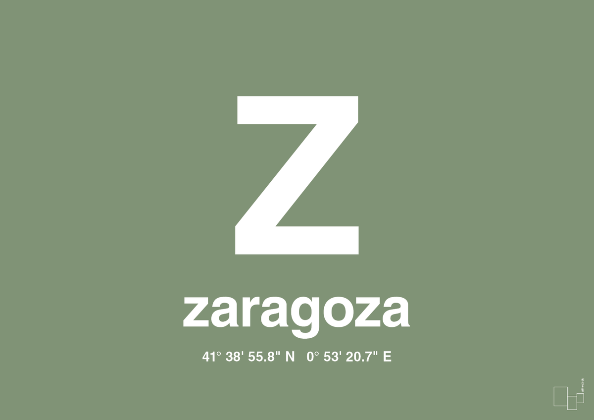plakat: byplakat zaragoza med koordinater - jade-Byer-A1two3