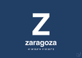 plakat: byplakat zaragoza med koordinater - lapis blue-Byer-A1two3